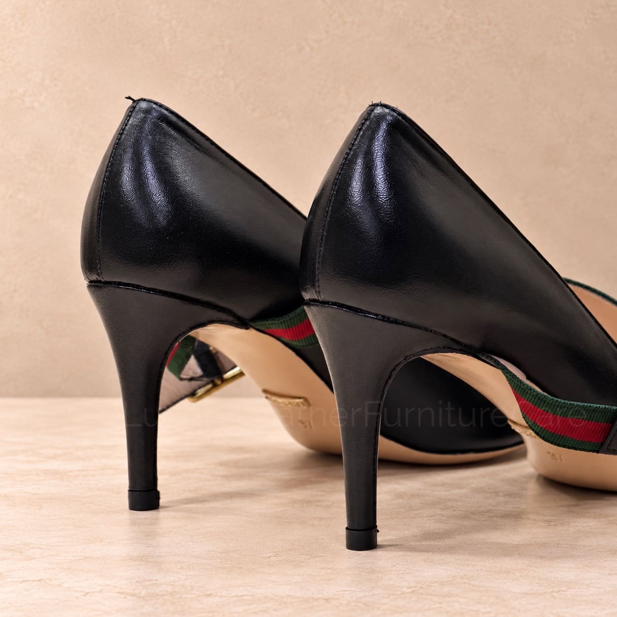 Shoes after treatment demonstration