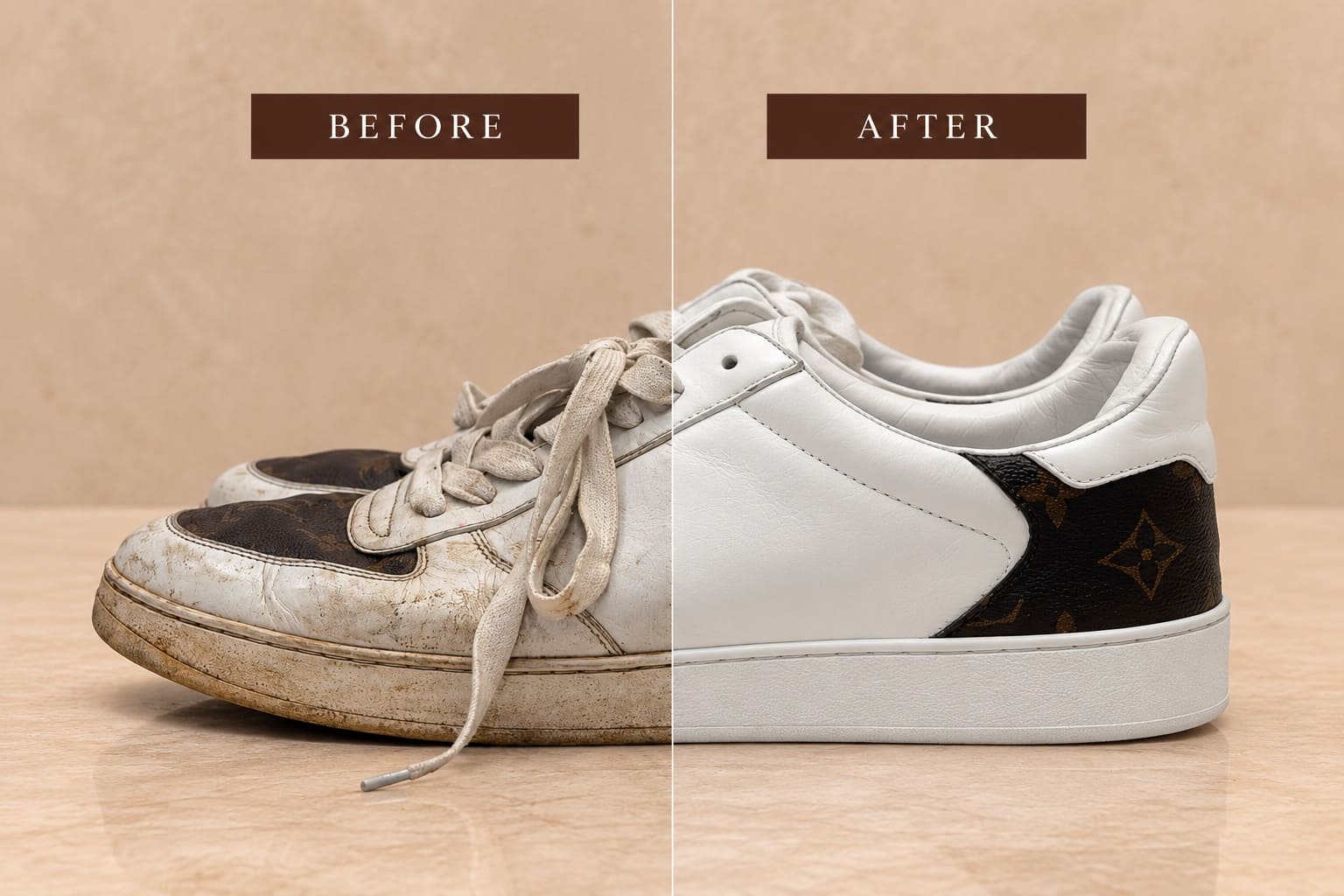 Leather footwear detail