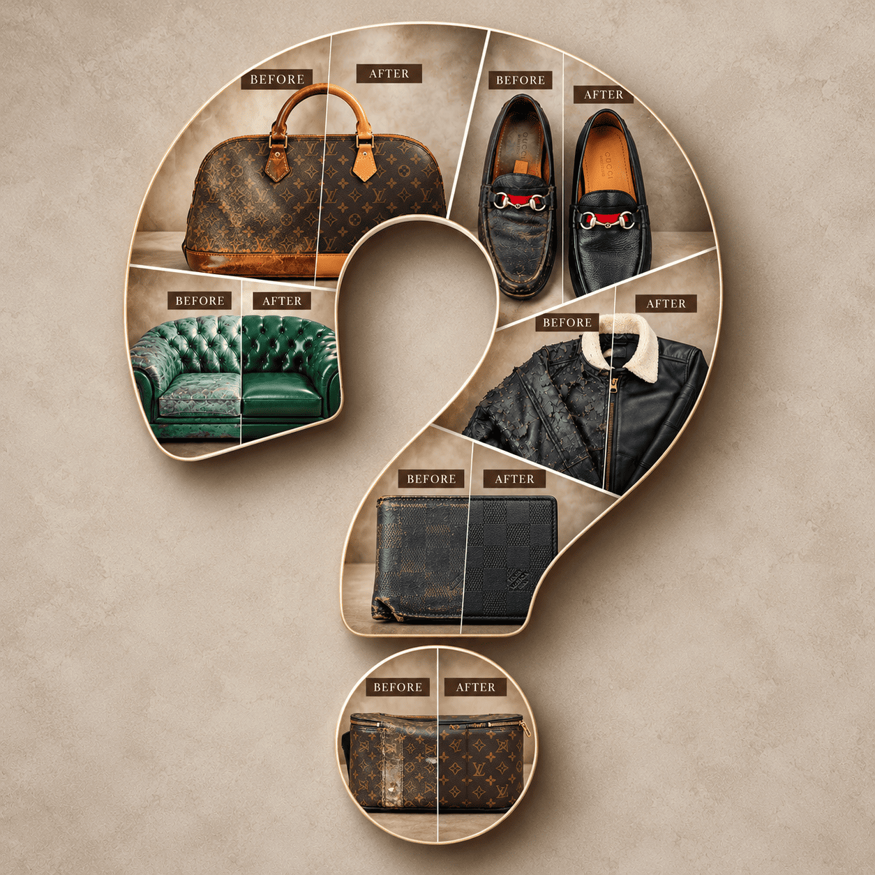 Leather and furniture care editorial photograph